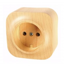 Legrand Quteo-IP20 Розетка 2К без шторок Дерево 782270